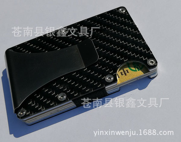 Carbon Fiber Men's Card Holder Carbon Fiber Wallet Wallet Men's Wallet Stainless Steel Card Holder Wallet