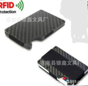 Carbon Fiber Men's Card Holder Carbon Fiber Wallet Wallet Men's Wallet Stainless Steel Card Holder Wallet